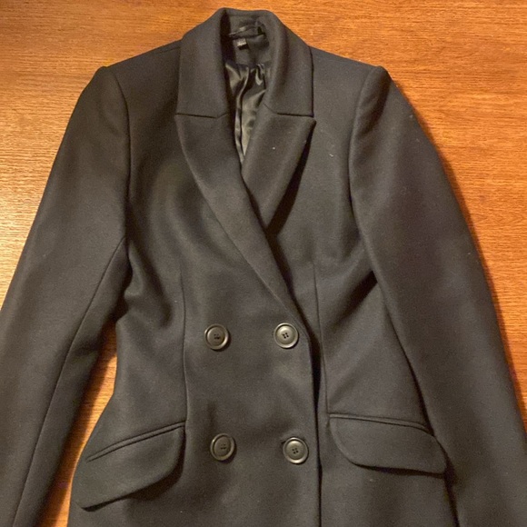 Forest green double breasted wool pea coat size 2 from & other stories - Picture 2 of 3